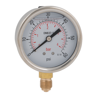 Pressure Gauge 63mm - 1/4" BSP Bottom Entry 1.6% FSD Accuracy