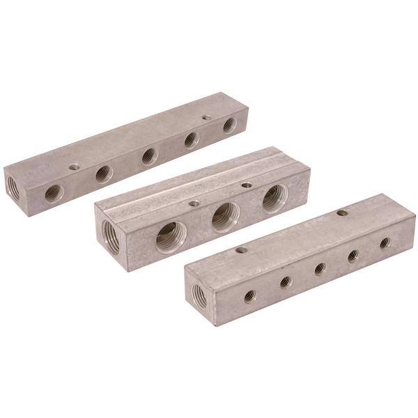 Double Sided Manifolds - 1/4" BSPP x 1/8" BSPP Outlets