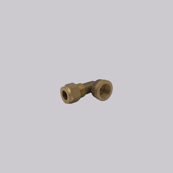 1/4" BSPP Female x 5/16" OD Female Stud Elbow Brass  (WADE-1985)
