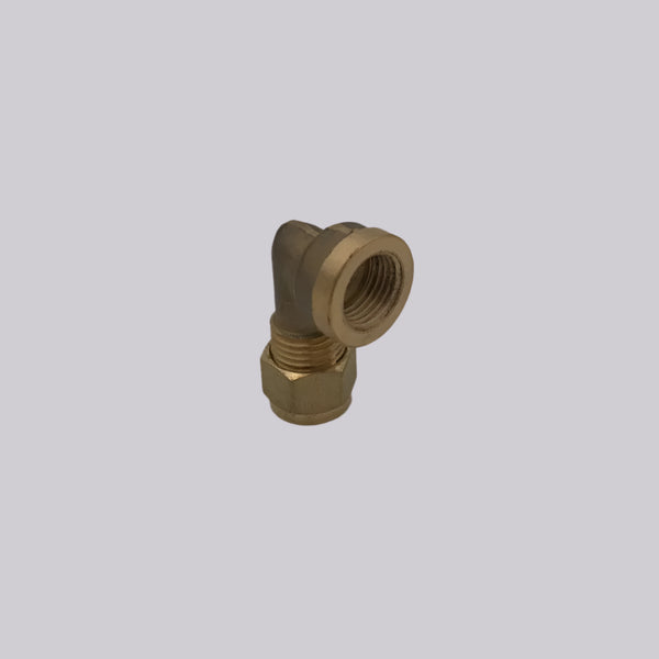 1/4" BSPP Female x 5/16" OD Female Stud Elbow Brass  (WADE-1985)