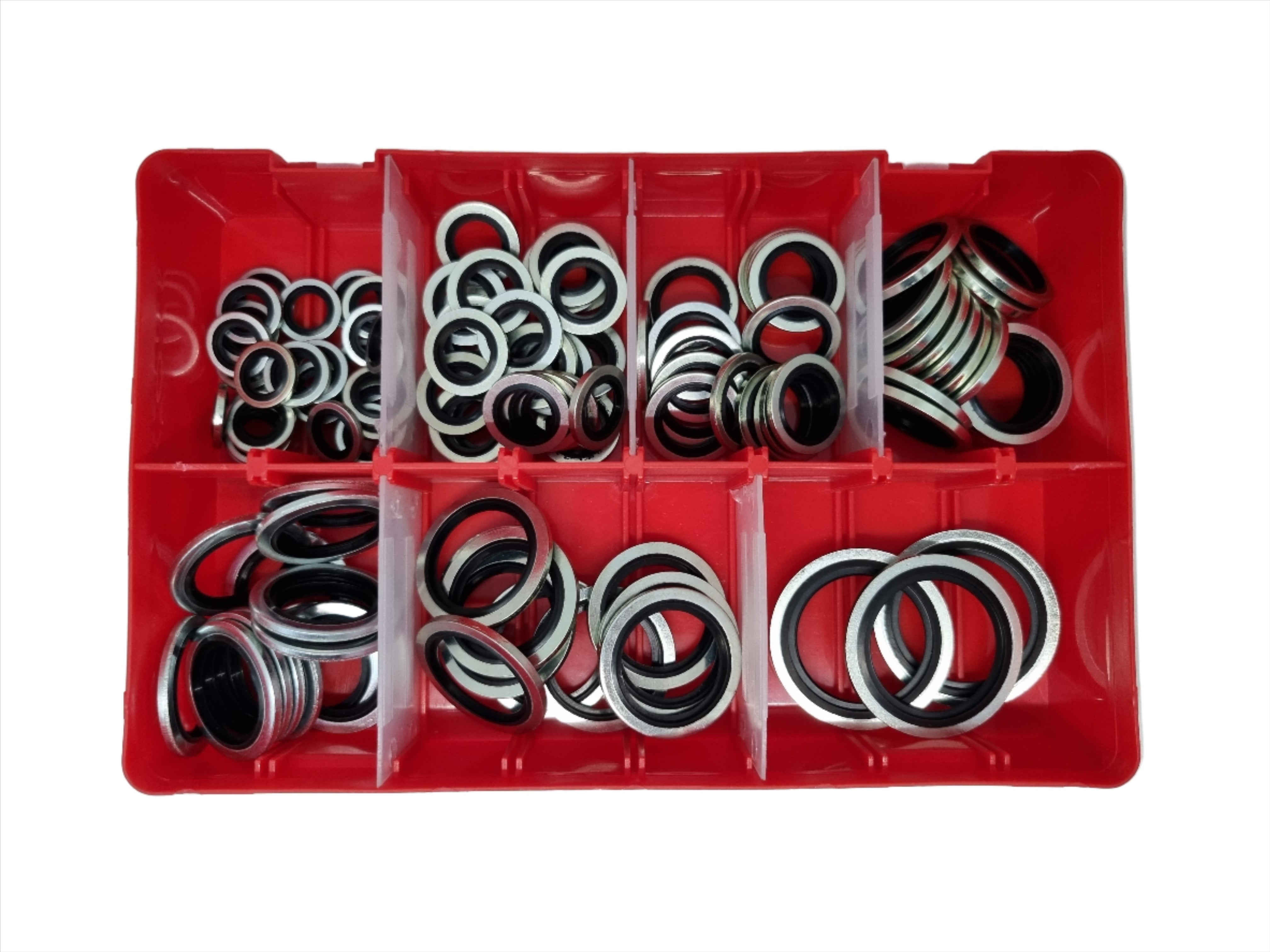 110-teiliges Hydraulik-Dichtungsset – SAE Flanschdichtungen & Dowty-Waschschemiben