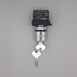 EMAS CM Series C Key Operated Push Button & Adaptor, 1NO (0-I)