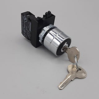 EMAS CM Series C Key Operated Push Button & Adaptor, 1NO (0-I)