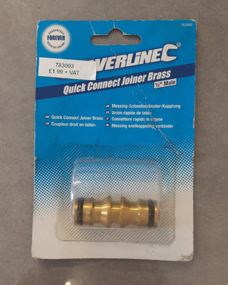 1/2" Male Quick Connect Joiner Brass