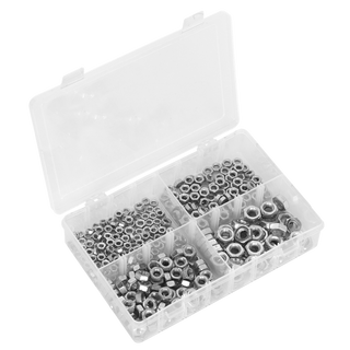 370 Piece Steel Nut Assortment Box