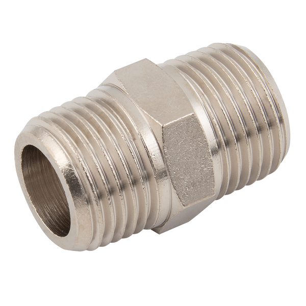 Nickel Plated Brass Equal Male BSPT Adaptors