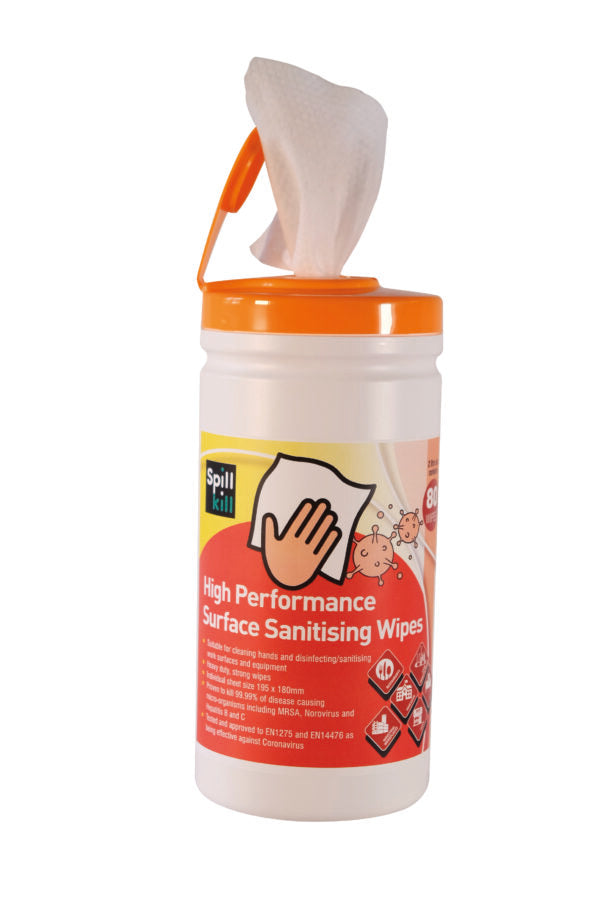 Fosse Liquitrol Spill Kill High Performance Surface Sanitising Wipes
