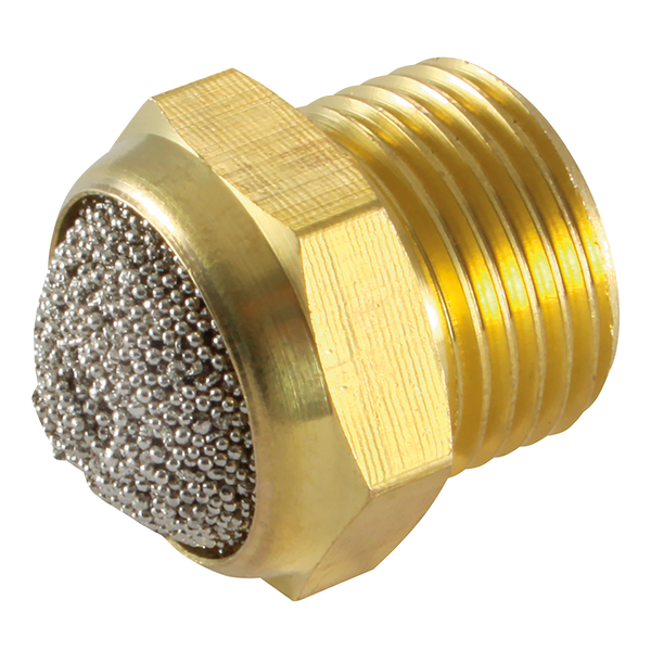 Domed Brass & Sintered Bronze Silencers - 7020 Series - Male Thread Metric & BSPP