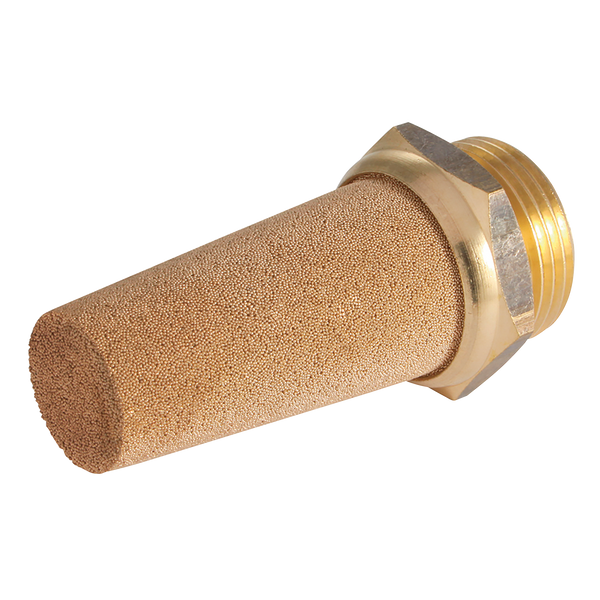 Coned Brass & Sintered Bronze Silencers - 7040 Series Male Thread BSPP