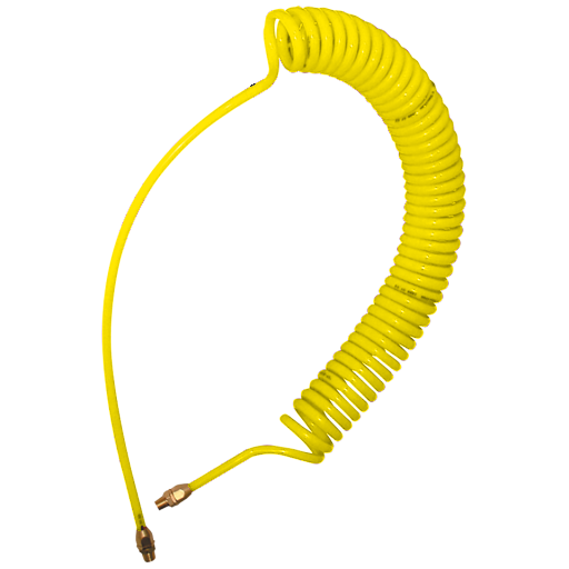 3/8" BSP Flexi-Coil Tube Assembly 4 Metre, Yellow