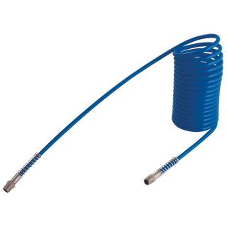 3/8" BSPT Male, 12mm 5 Metre Flexi-coil Hose, Blue